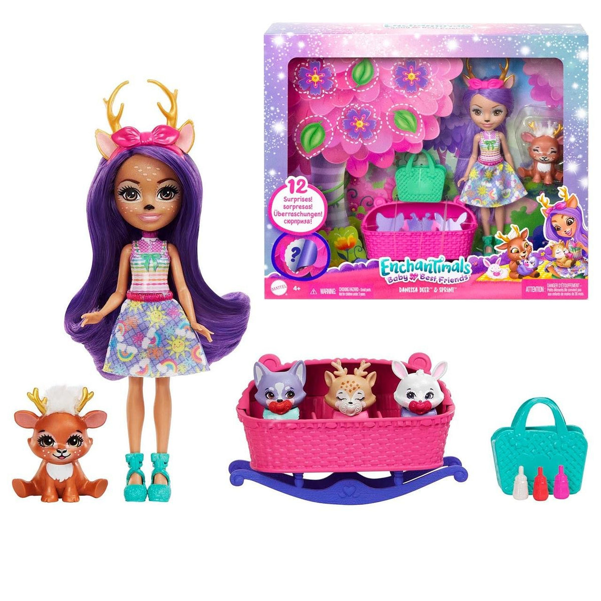 Muñeca Mattel Enchantimals Baby Best Friends: [Nombre del Personaje] con Mascota – JUGUETE NUEVO EN CAJA