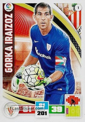 001 · Gorka Iraizoz · Athletic Club · Básica - Panini Adrenalyn XL Liga BBVA 2015-16