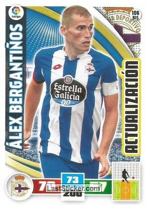 106BIS · Álex Bergantiños · R.C. Deportivo · Actualización (BIS) - Panini Adrenalyn XL Liga BBVA 2015-16