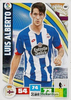 107 · Luis Alberto · R.C. Deportivo · Básica - Panini Adrenalyn XL Liga BBVA 2015-16