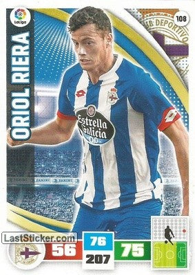 108 · Oriol Riera · R.C. Deportivo · Básica - Panini Adrenalyn XL Liga BBVA 2015-16