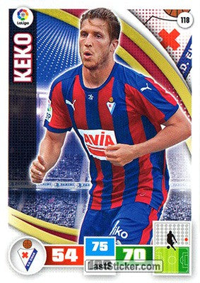 118 · Keko · S.D. Eibar · Básica - Panini Adrenalyn XL Liga BBVA 2015-16