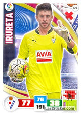 120 · Irureta · S.D. Eibar · Básica - Panini Adrenalyn XL Liga BBVA 2015-16