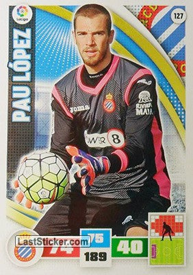 127 · Pau López · R.C.D. Espanyol · Básica - Panini Adrenalyn XL Liga BBVA 2015-16