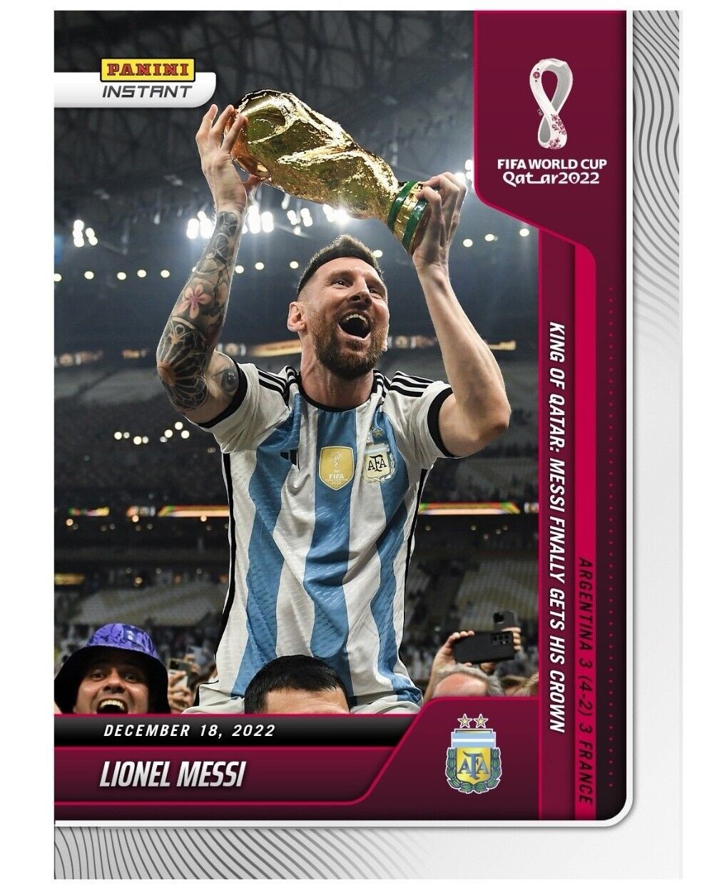 118 Lionel Messi Argentina Panini Instant Qatar World Cup 2022