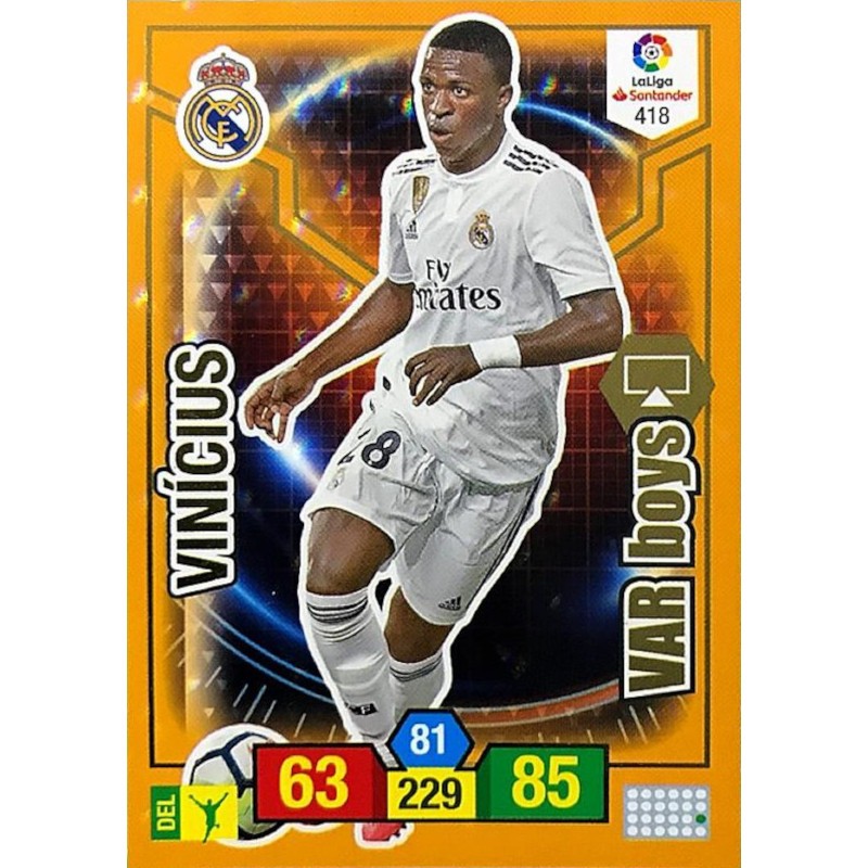 418 Vinicius Real Madrid Panini Adrenalyn XL 2018-19 Var Boys