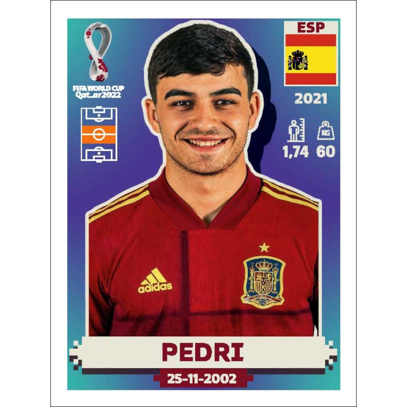 ESP13 Pedri España Panini Qatar World Cup 2022