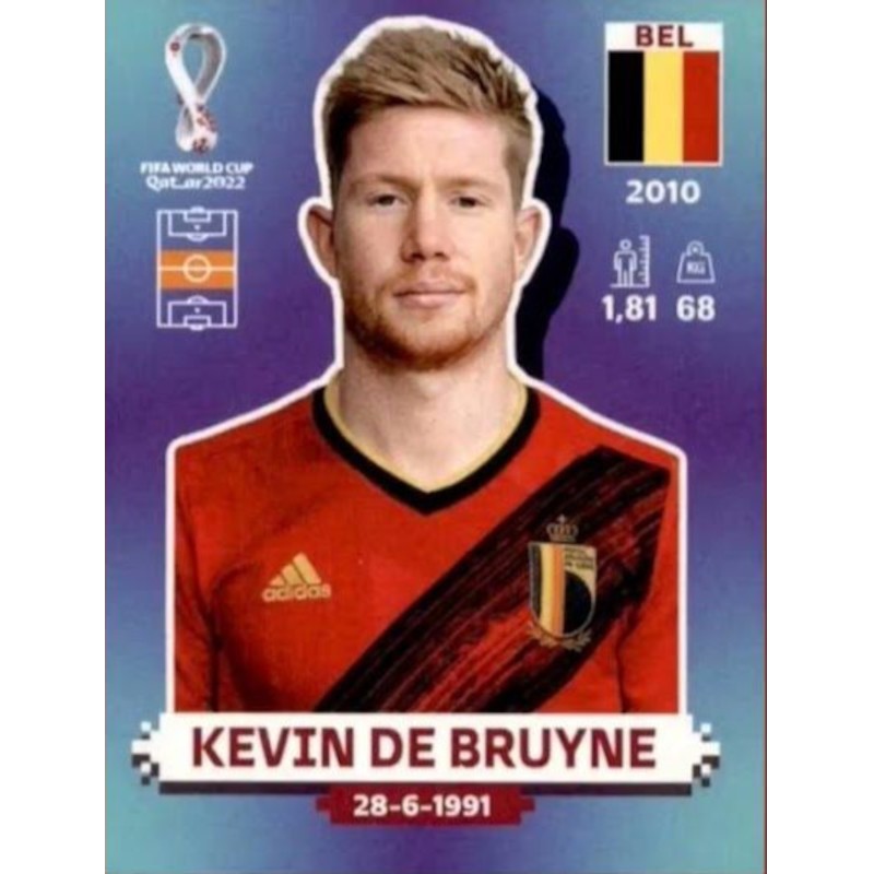 BEL11 Kevin De Bruyne Belgium Panini Qatar World Cup 2022