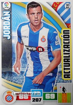 141BIS · Jordán · R.C.D. Espanyol · Actualización (BIS) - Panini Adrenalyn XL Liga BBVA 2015-16
