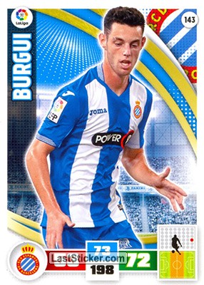 143 · Burgui · R.C.D. Espanyol · Básica - Panini Adrenalyn XL Liga BBVA 2015-16