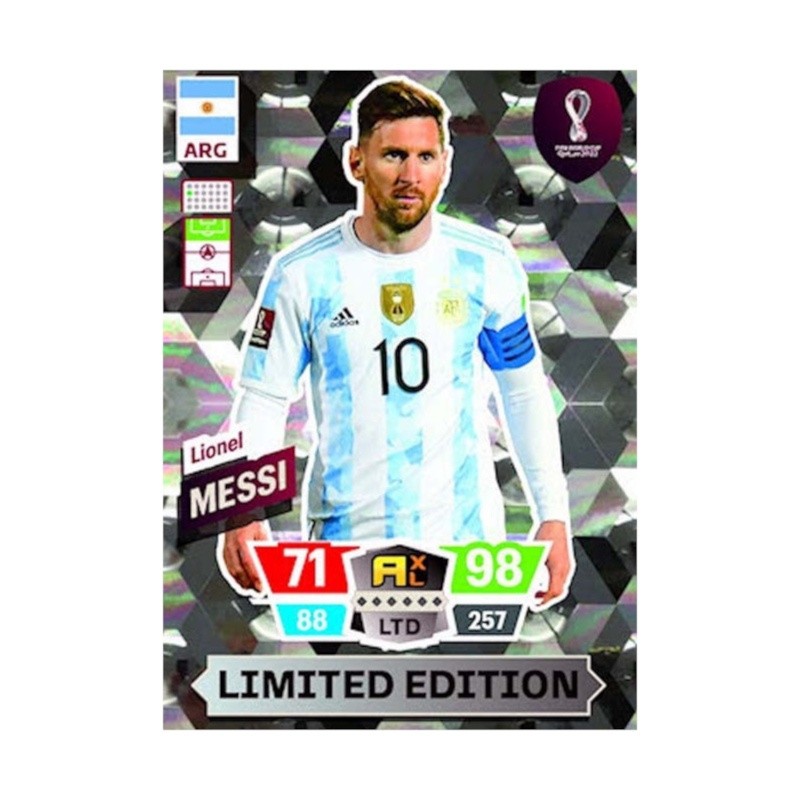 Lionel Messi Argentina Panini Adrenalyn XL Qatar 2022 World Cup Limited Edition
