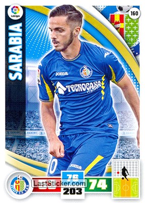 160 · Sarabia · Getafe C.F. · Básica - Panini Adrenalyn XL Liga BBVA 2015-16