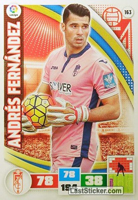 163 · Andrés Fernández · Granada C.F. · Básica - Panini Adrenalyn XL Liga BBVA 2015-16