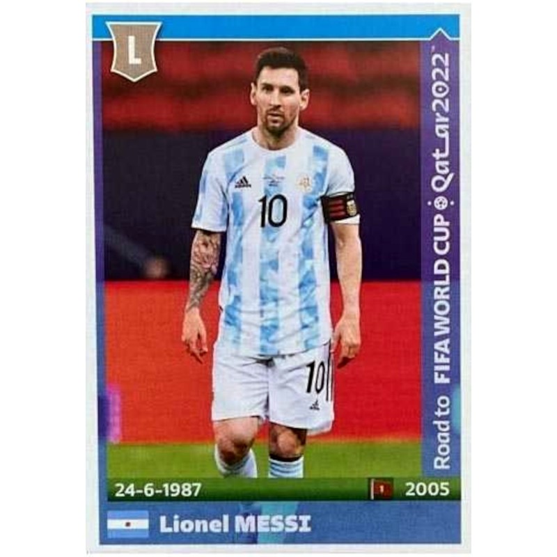Lionel Messi Argentina Panini Road to World Cup Qatar 2022 Sticker