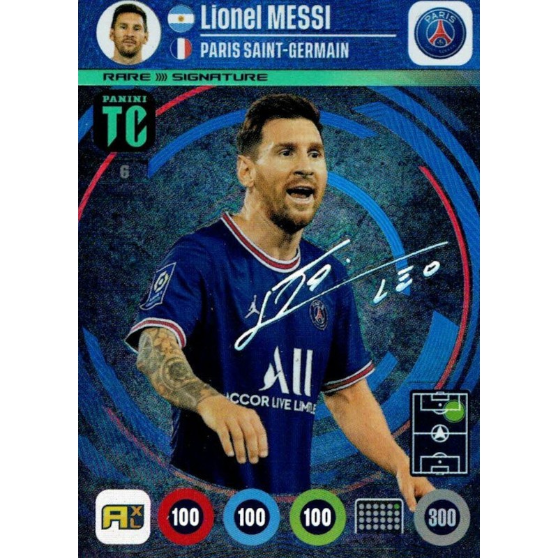 Lionel Messi Paris St. Germain Signature Panini Adrenalyn Top Class 2022