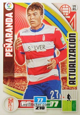 171BIS · Peñaranda · Granada C.F. · Actualización (BIS) - Panini Adrenalyn XL Liga BBVA 2015-16