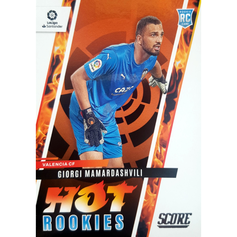 18 Giorgi Mamardashvili Valencia C.F. Hot Rookies Panini Score La Liga 2022-23