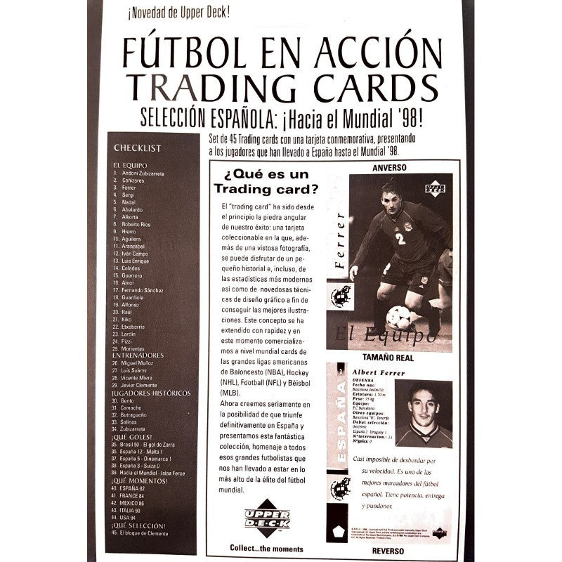 Selección Española Set Completo 45 Cartas ¡Hacia el Mundial 98!
