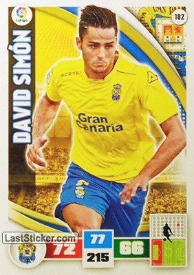 182 · David Simón · U.D. Las Palmas · Básica - Panini Adrenalyn XL Liga BBVA 2015-16