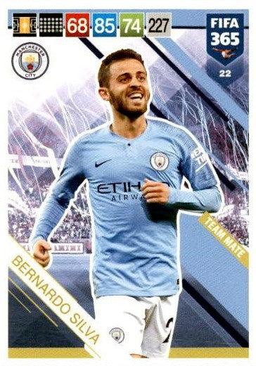 22 Bernardo Silva Manchester City Panini Adrenalyn XL Fifa 365 2018-19