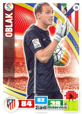 019 · Oblak · Atlético de Madrid · Básica - Panini Adrenalyn XL Liga BBVA 2015-16