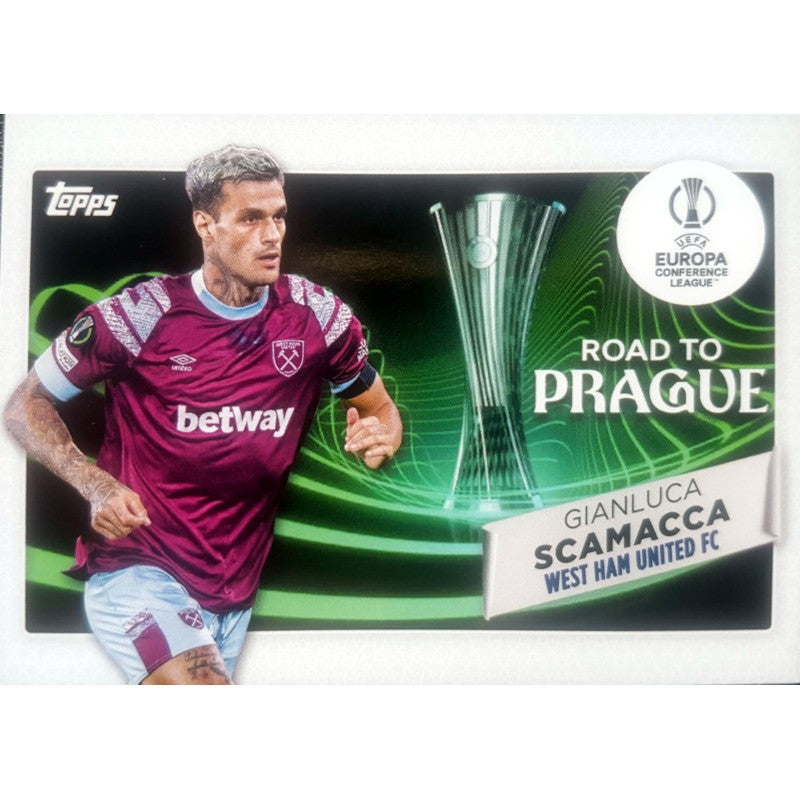 RF-20 Gianluca Scamacca West Ham United FC Road to Prague Topps Flagship 2022-23