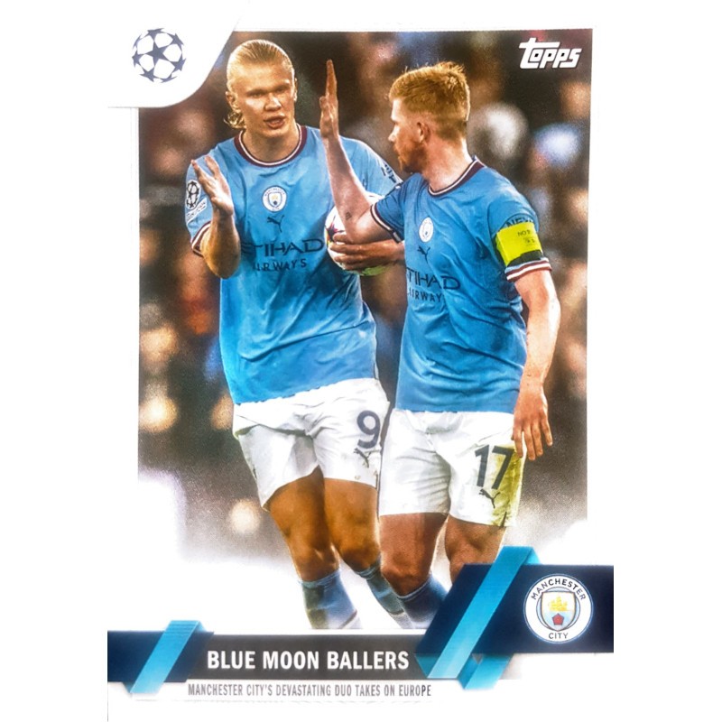 86 Haaland / De Bruyne Blue Moon Ballers Topps Flagship 2022-23