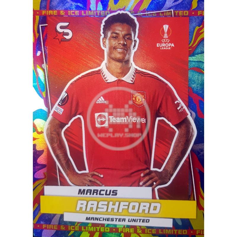 171 Marcus Rashford Manchester United Fire & Ice Limited Topps SuperStars 2022-23