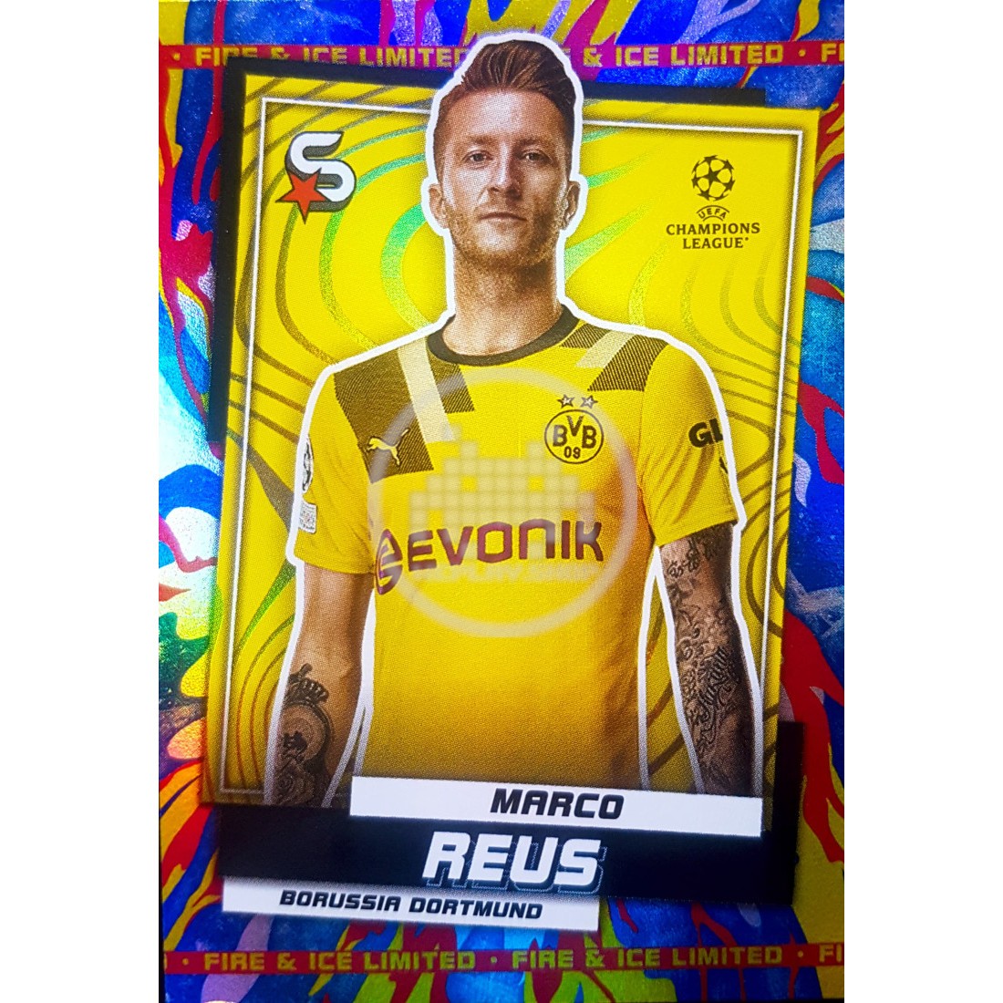 109 Marco Reus Borussia Dortmund Fire & Ice Limited Topps SuperStars 2022-23