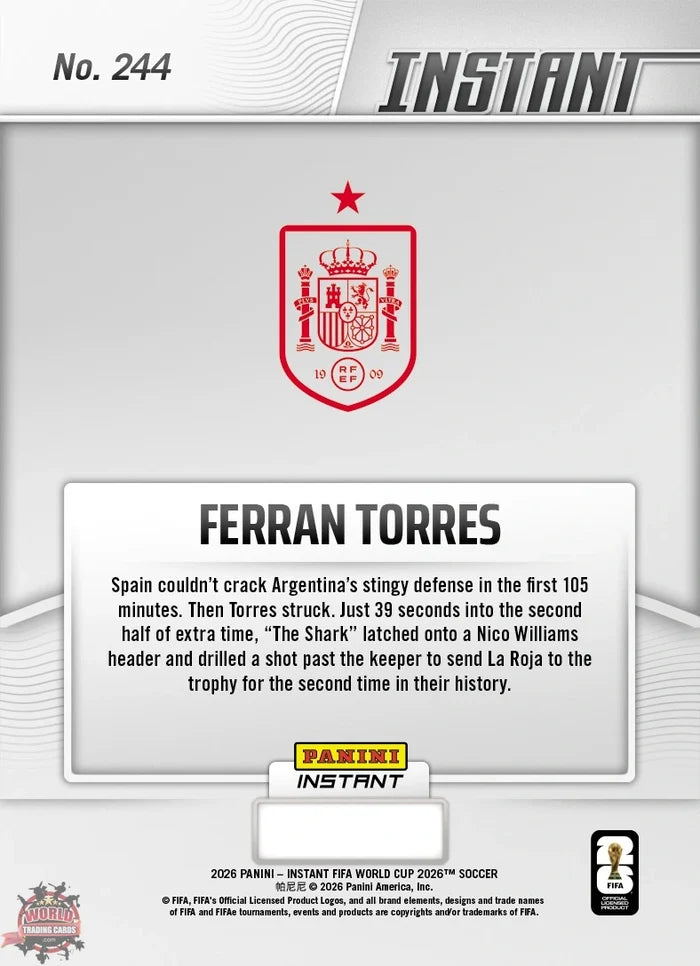 Trading Card Panini Instant FIFA World Cup 2026 Ferran Torres Spain (Nº 244) – Panini (2026)