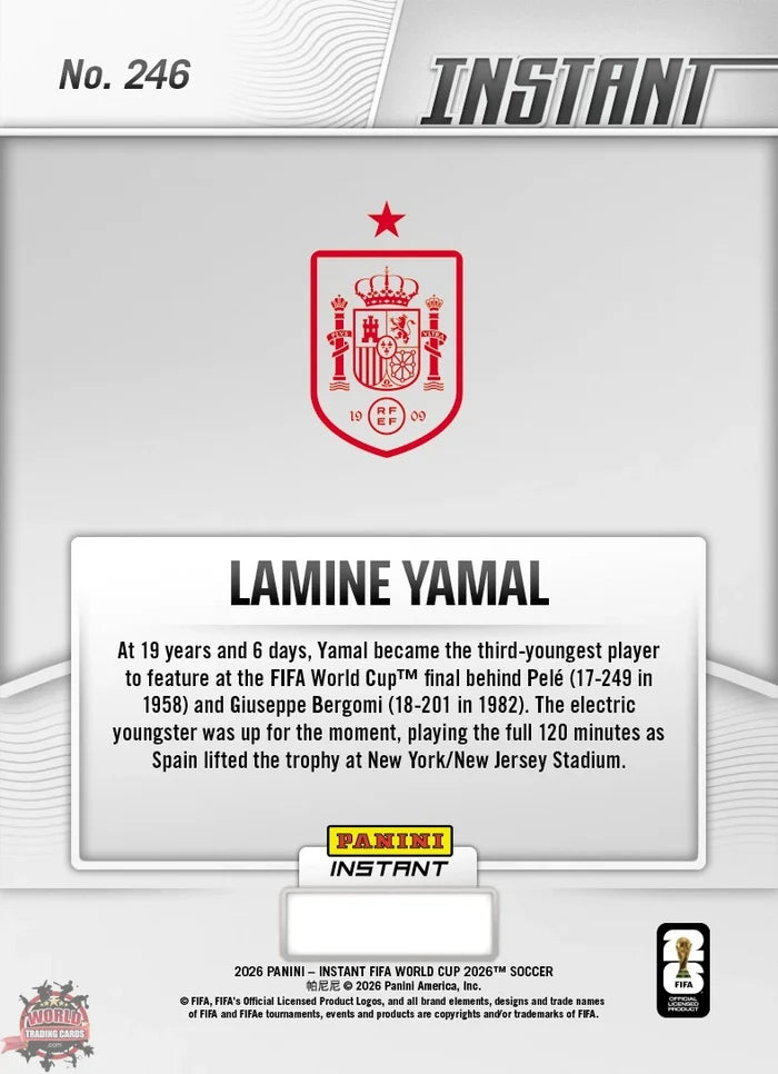 Trading Card Panini Instant FIFA World Cup 2026 Lamine Yamal Spain (Nº 246) – Panini (2026)