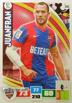 202 · Juanfran · Levante U.D. · Básica - Panini Adrenalyn XL Liga BBVA 2015-16