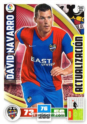 202BIS · David Navarro · Levante U.D. · Actualización (BIS) - Panini Adrenalyn XL Liga BBVA 2015-16