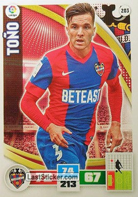 203 · Toño · Levante U.D. · Básica - Panini Adrenalyn XL Liga BBVA 2015-16