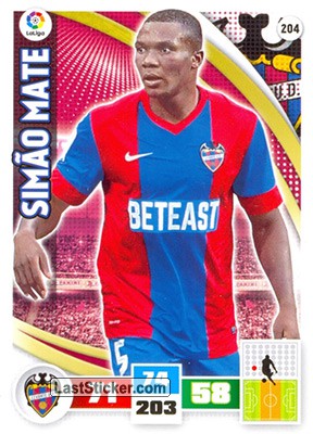 204 · Simão Mate · Levante U.D. · Básica - Panini Adrenalyn XL Liga BBVA 2015-16