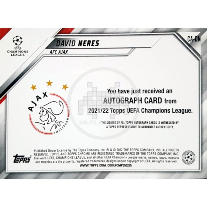 David Neres AFC Ajax Topps UEFA Champions League 2021/22