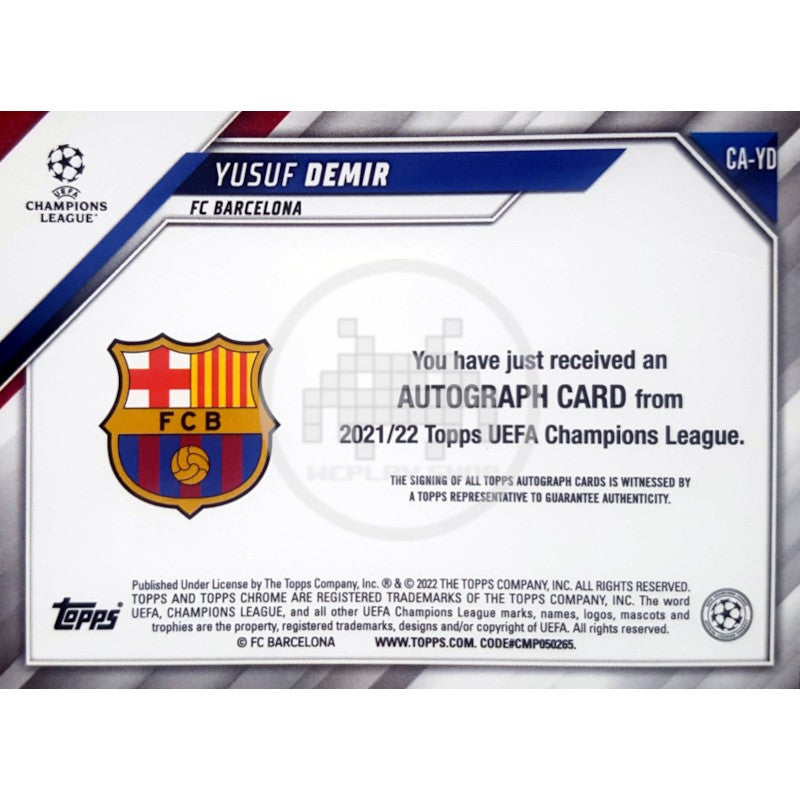 Yusuf Demir F.C. Barcelona Topps UEFA Champions League 2021/22