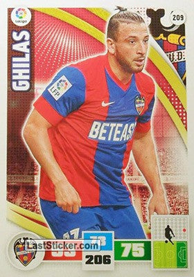 209 · Ghilas · Levante U.D. · Básica - Panini Adrenalyn XL Liga BBVA 2015-16