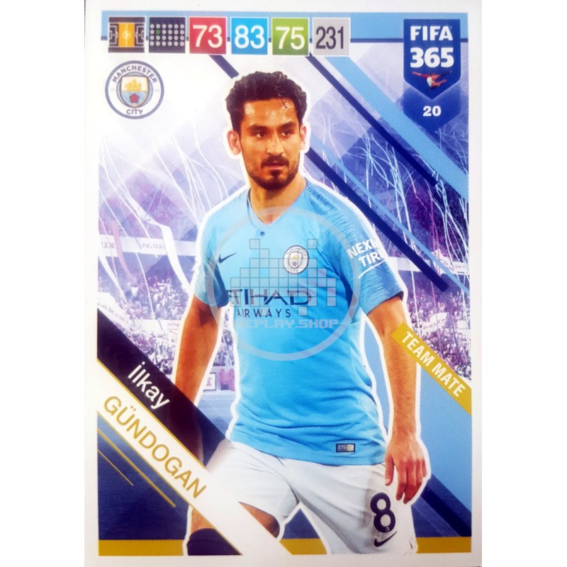20 Ilkay Gündogan Manchester City Panini Fifa 365 2018/19