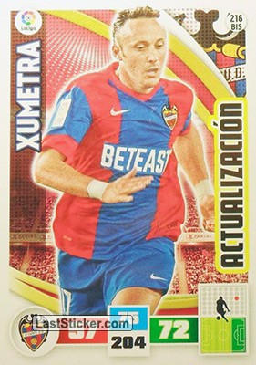 216BIS · Xumetra · Levante U.D. · Actualización (BIS) - Panini Adrenalyn XL Liga BBVA 2015-16