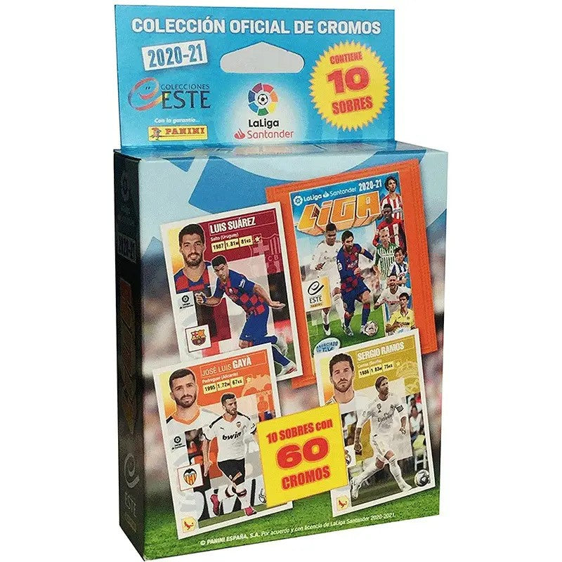 Caja 10 Sobres Panini Colección Oficial Liga 2020-21, Colecciones Este, Liga Santander