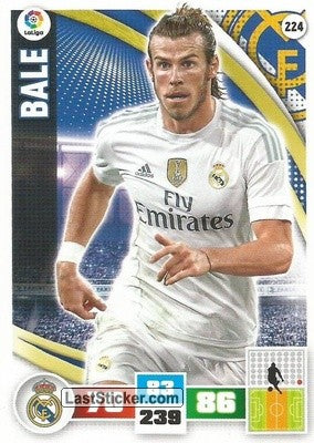 224 · Bale · Real Madrid · Básica - Panini Adrenalyn XL Liga BBVA 2015-16