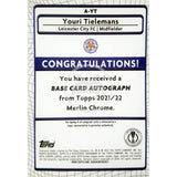Youri Tielemans Leicester City FC Topps Merlin Chrome 2021/22