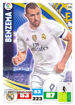 226 · Benzema · Real Madrid · Básica - Panini Adrenalyn XL Liga BBVA 2015-16
