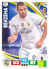 226 · Benzema · Real Madrid · Básica - Panini Adrenalyn XL Liga BBVA 2015-16