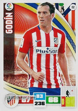 022 · Godín · Atlético de Madrid · Básica - Panini Adrenalyn XL Liga BBVA 2015-16