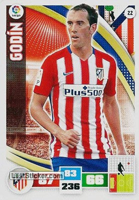 022 · Godín · Atlético de Madrid · Básica - Panini Adrenalyn XL Liga BBVA 2015-16