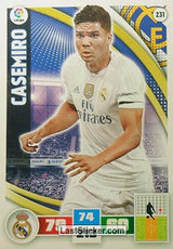 231 · Casemiro · Real Madrid · Básica - Panini Adrenalyn XL Liga BBVA 2015-16