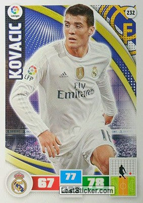 232 · Kovacic · Real Madrid · Básica - Panini Adrenalyn XL Liga BBVA 2015-16