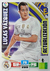 232BIS · Lucas Vázquez · Real Madrid · Actualización (BIS) - Panini Adrenalyn XL Liga BBVA 2015-16